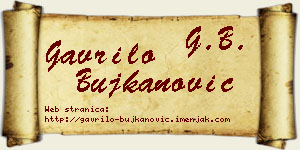 Gavrilo Bujkanović vizit kartica